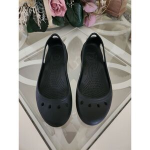 Crocs Sandals Womens Slip On‎ Black Round Toe Summer Casual Shoes Size 9 W